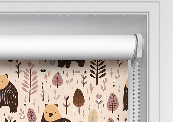 Bear Necessities, Rosewood - Twist&Fit Roller Blind - Image 10